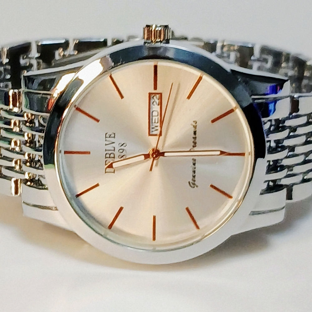 Men's Luxery Stainless Steel DEBLVE Watch Waterproof, Date/Time, Expansion Band